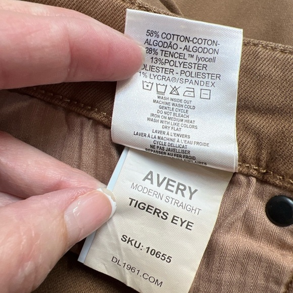 DL1961 Avery Modern Straight Leg Jeans in Tigers Eye 31 x 34 Preppy‎ - Picture 7 of 7